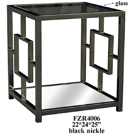 Chrome Rectangle End Table